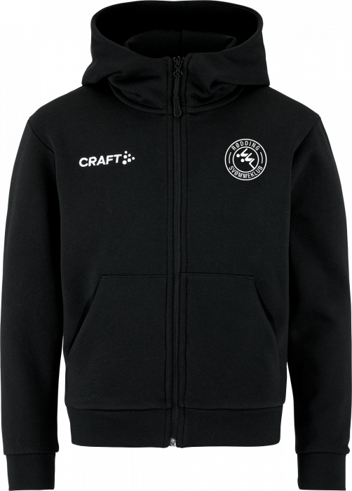 Craft - Rødding Svømmeklub Hoodie W. Zip Kids - Black