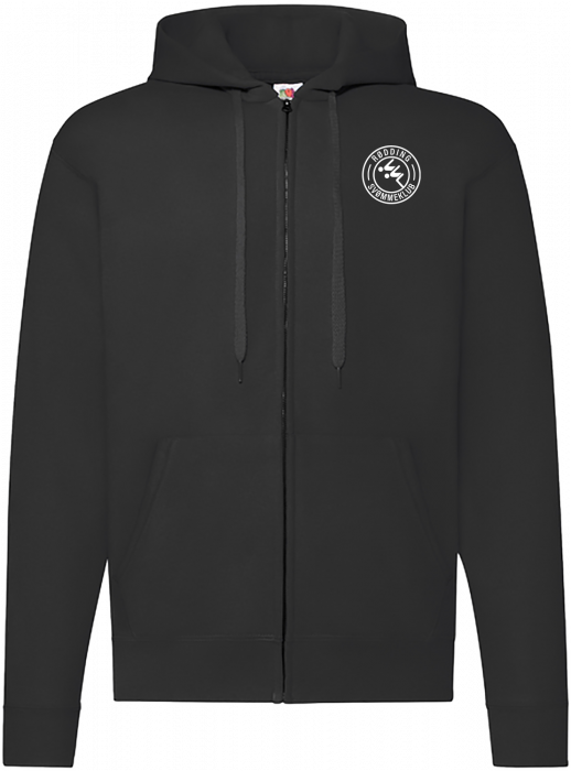 Fruit of the loom - Rødding Svømmeklub Classic Hoodie W. Zip Adults - Black